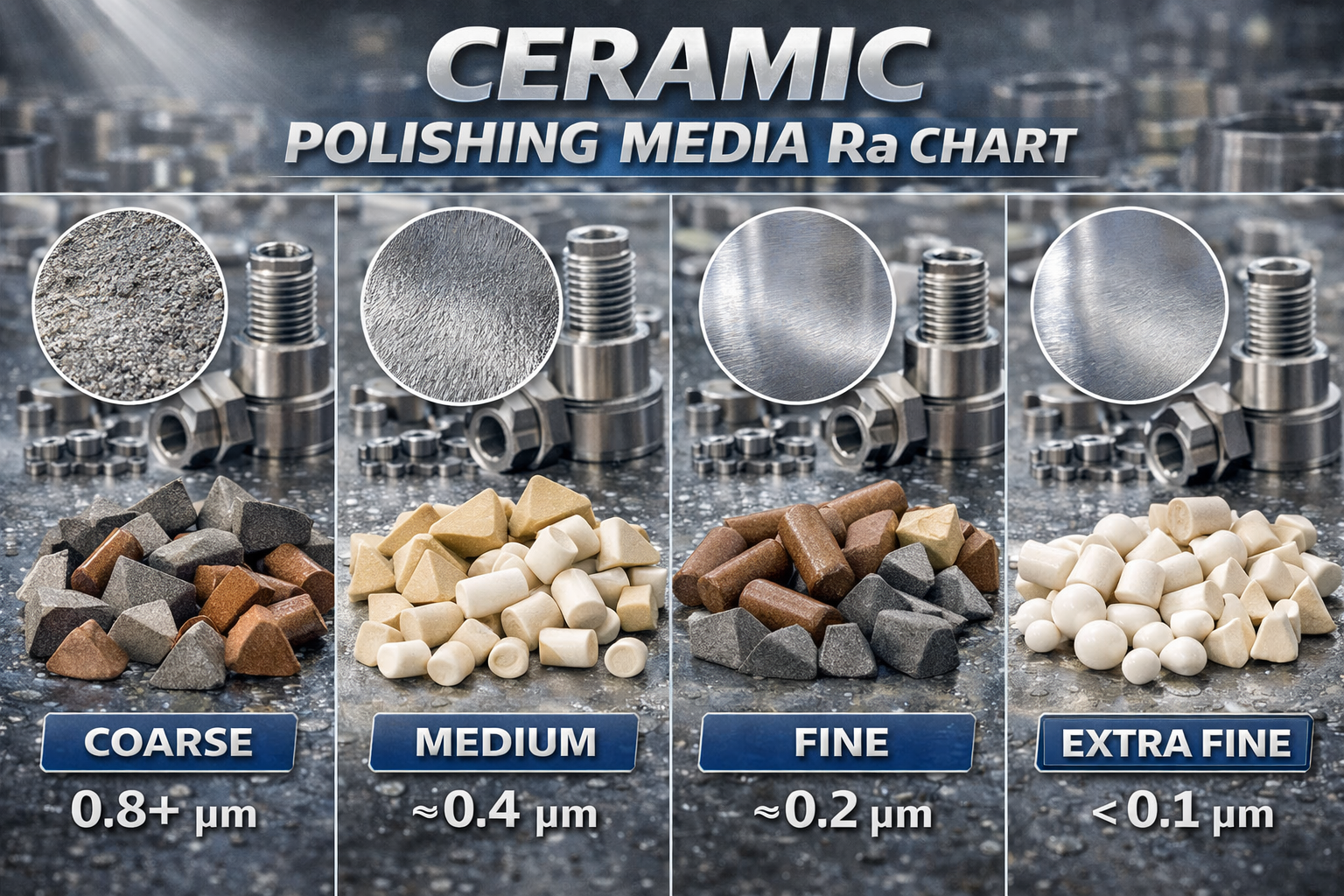 Ceramic Polishing Media Ra Chart: Surface Roughness Control, Achievable Ranges, and Process Predictability