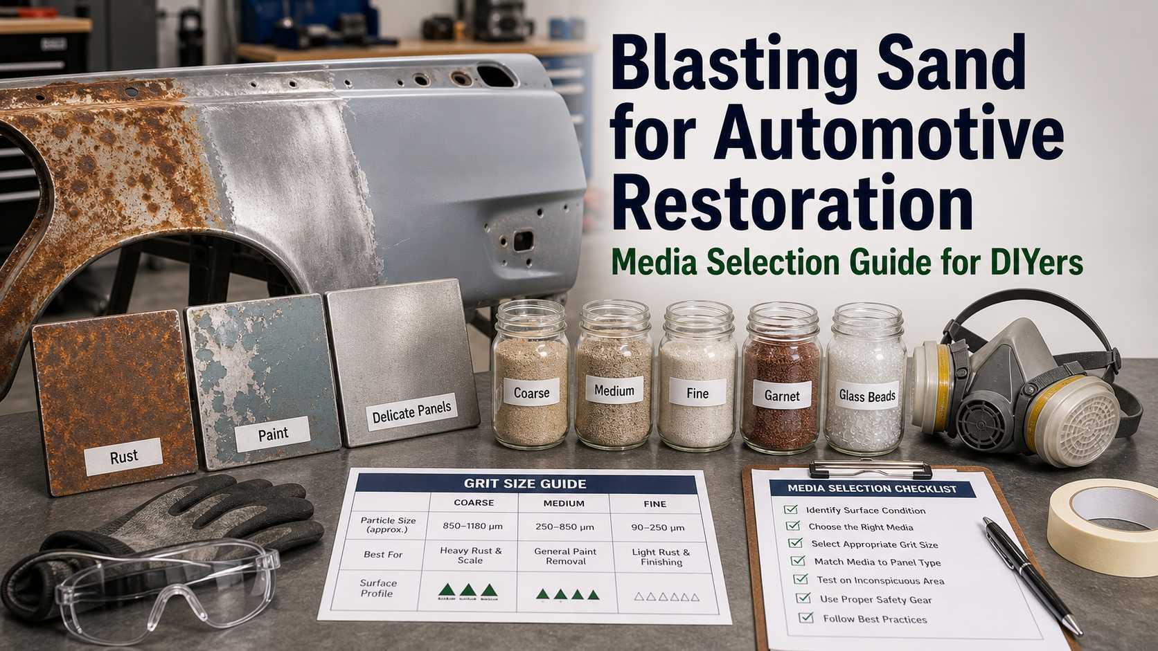 Blasting Sand for Automotive Restoration: Media Selection Guide for DIYers