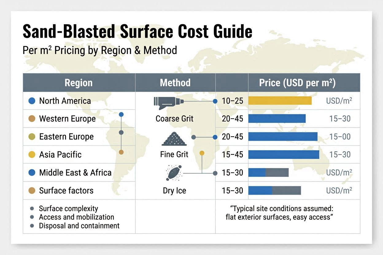 Sand Blasted Surface Cost Guide: Per Square Meter Pricing by Region & Method