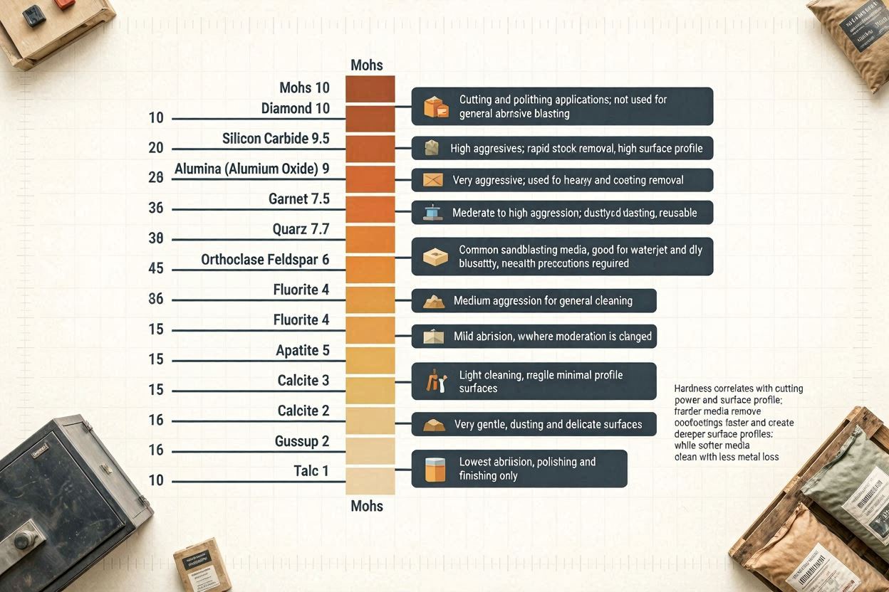 Abrasive Media Hardness Comparison: Mohs Scale & What It Means for Blasting