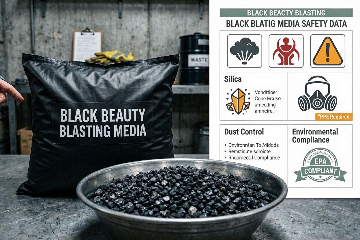 Black Beauty Blasting Media Safety Data Silica, Dust & Environmental Compliance Black Beauty Blasting Media Safety Data: Silica, Dust & Environmental Compliance