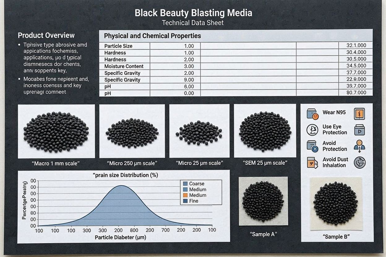 Black Beauty Blasting Media Specifications Technical Data Sheet Breakdown Black Beauty Blasting Media Specifications: Technical Data Sheet Breakdown