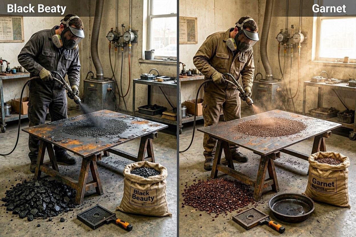 Black Beauty vs. Garnet Abrasive: Which Blasting Media Should You Choose?