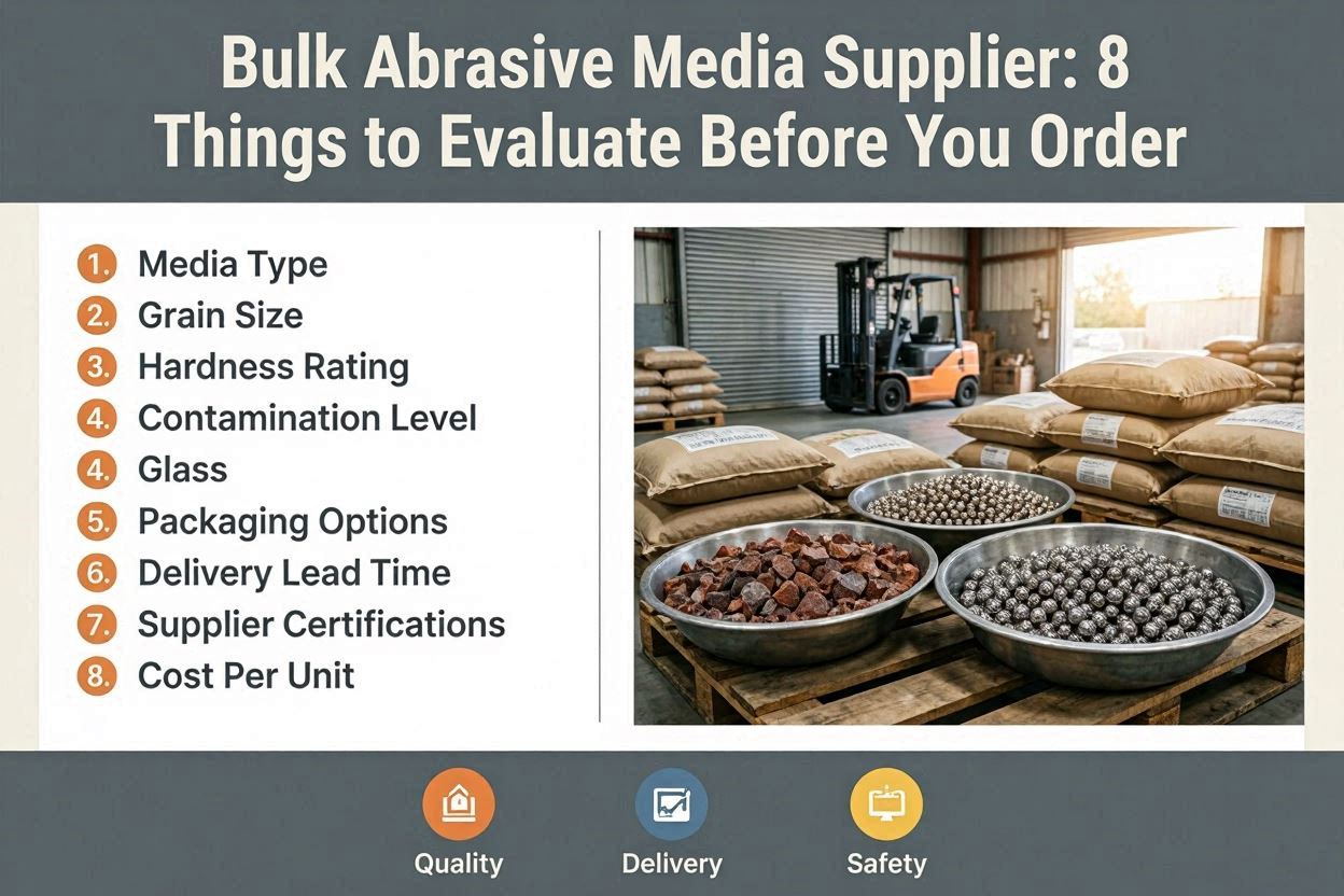 Bulk Abrasive Media Supplier: 8 Things to Evaluate Before You Order