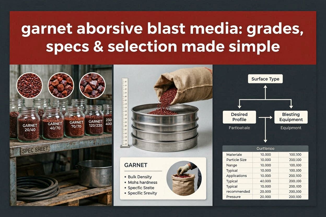 Garnet Abrasive Blast Media Grades, Specs & Selection Made Simple Garnet Abrasive Blast Media: Grades, Specs & Selection Made Simple