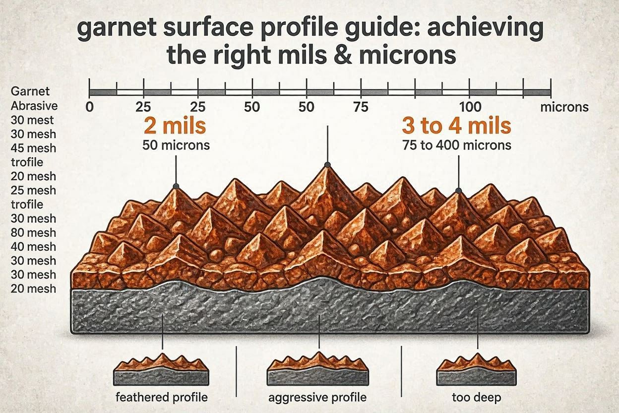 Garnet Surface Profile Guide: Achieving the Right Mils & Microns