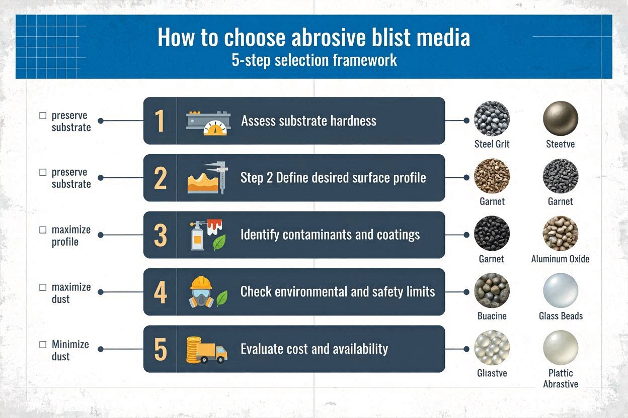 How to Choose Abrasive Blast Media 5-Step Selection Framework How to Choose Abrasive Blast Media: 5-Step Selection Framework