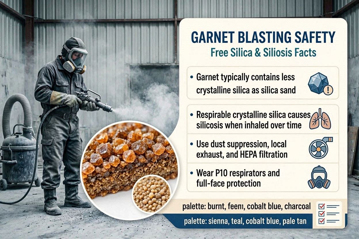 Is Garnet Blasting Media Safe Free Silica & Silicosis Facts Is Garnet Blasting Media Safe? Free Silica & Silicosis Facts