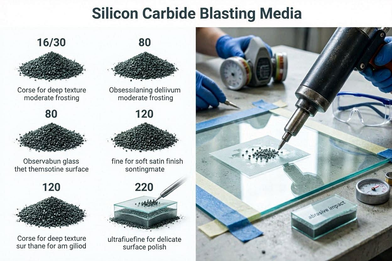 Silicon Carbide Blasting Media for Glass Etching: Grit Selection & Technique