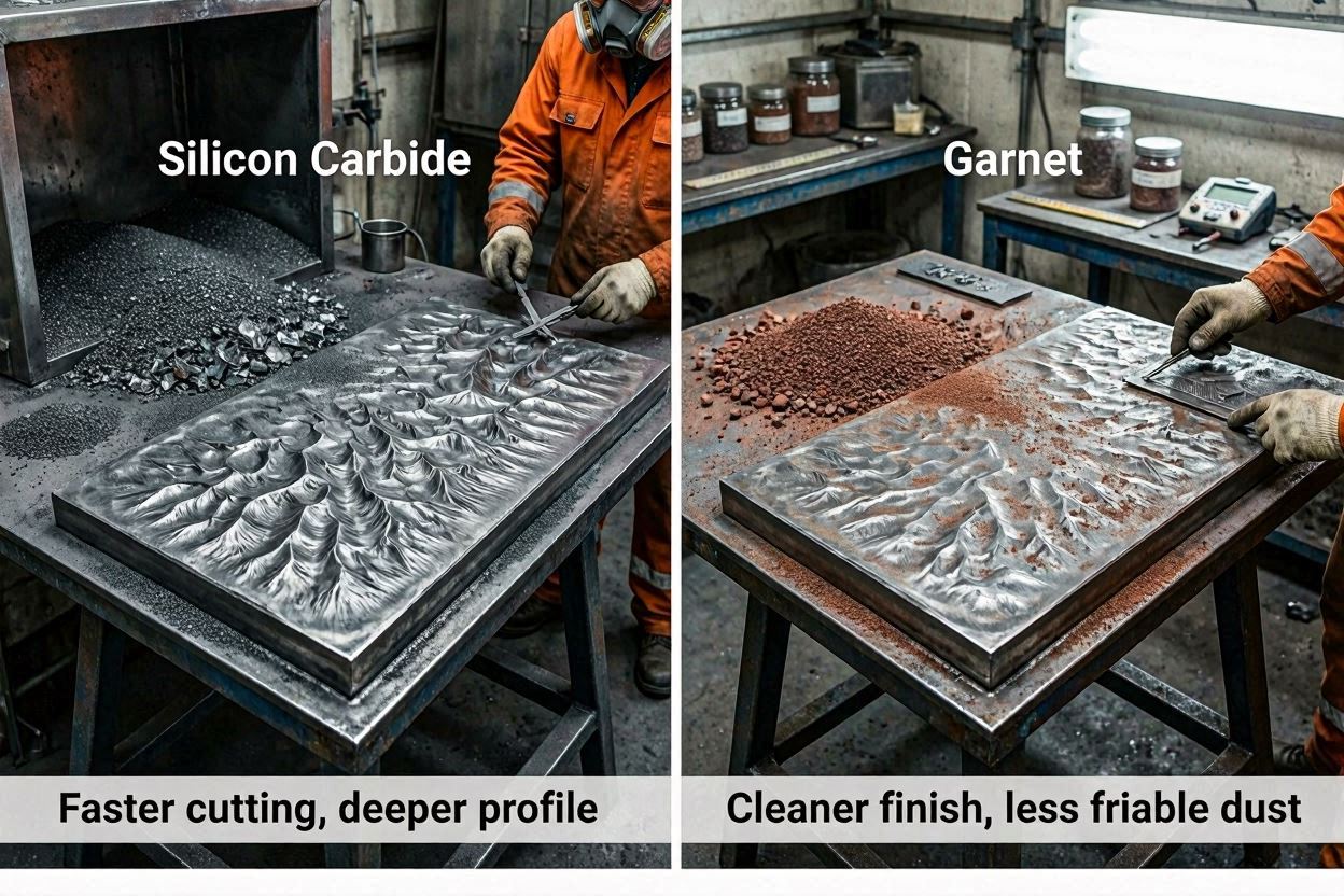 Silicon Carbide vs. Garnet Blasting Media: Which Is Better for Metal Prep?