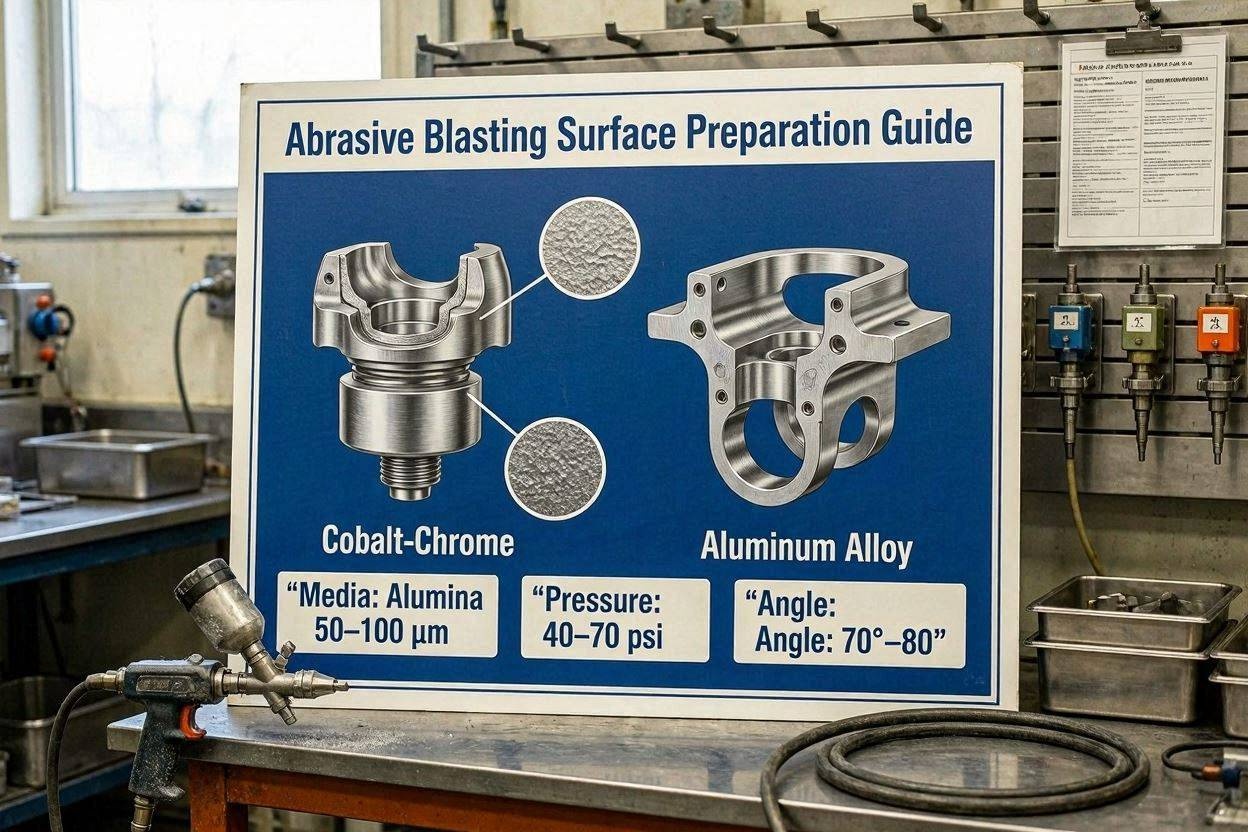 Abrasive Blasting Cobalt-Chrome and Aluminum Alloy Medical Components: Surface Preparation Guide