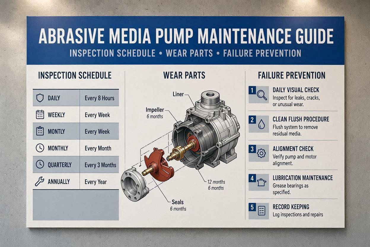 Abrasive_Media_Pump_Maintenance_Guide_Inspection_Schedule_We Abrasive Media Pump Maintenance Guide: Inspection Schedule, Wear Parts & Failure Prevention