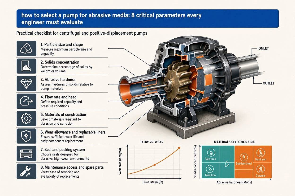 How_to_Select_a_Pump_for_Abrasive_Media_8_Critical_Parameter How to Select a Pump for Abrasive Media: 8 Critical Parameters Every Engineer Must Evaluate