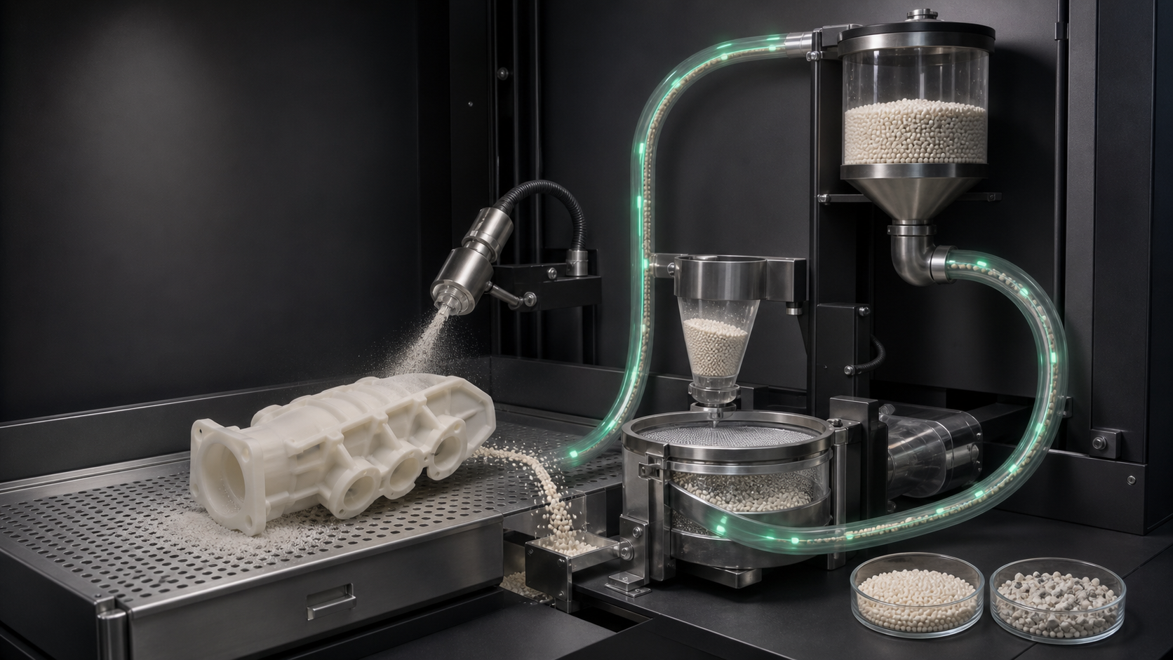 ceramic-bead-recycling-lifespan-sls-depowdering-featured Ceramic Bead Recycling and Lifespan Management in SLS Depowdering Operations