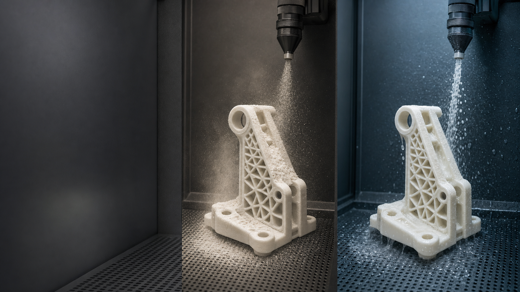 Wet vs. Dry Ceramic Bead Blasting for SLS Nylon Powder Removal: Process Comparison