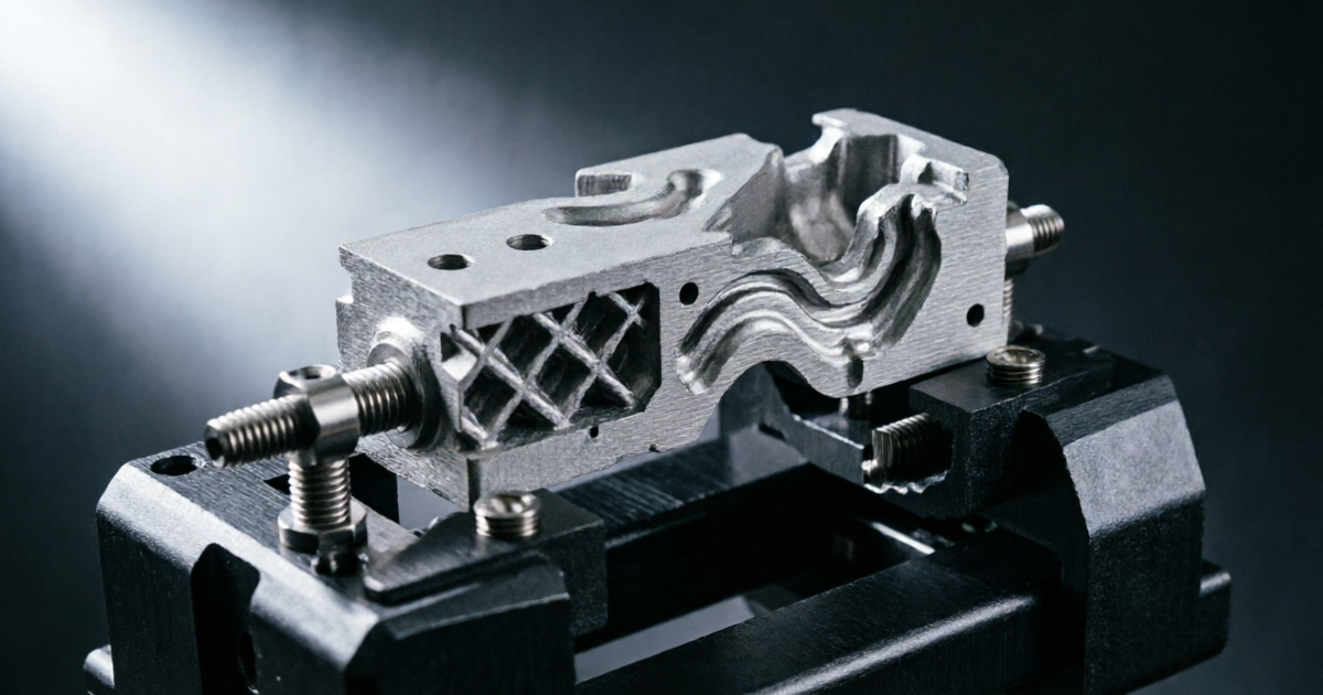 Masking and Fixturing for Abrasive Blasting Complex Titanium SLM Geometries