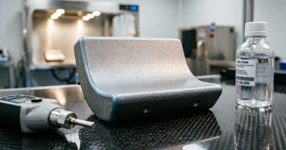 Post-Blast Cleaning, Passivation, and Inspection of Abrasive-Finished Titanium SLM Parts 的 AI 特色图片 Post-Blast Cleaning, Passivation, and Inspection of Abrasive-Finished Titanium SLM Parts